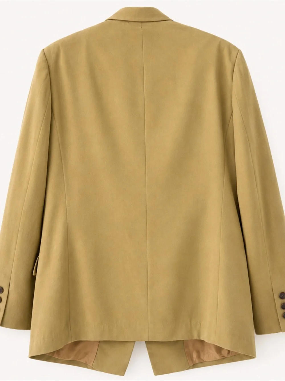 Vintage Pierre Balmain Paris Double Breasted Blazer Tan Beige  Buttons L